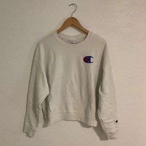 Champion crew neck, white, size x-large